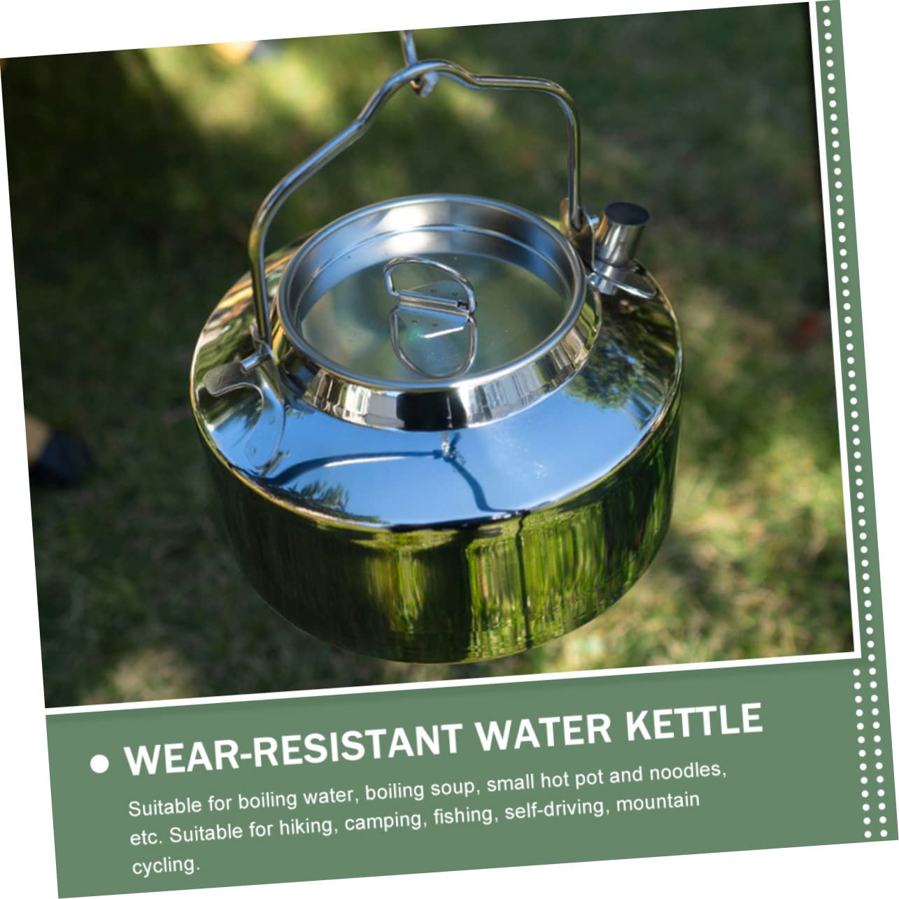 Bouilloire De Camping Théière Acier Inoxydable Ustensiles De Cuisine Portable Pour Randonnée