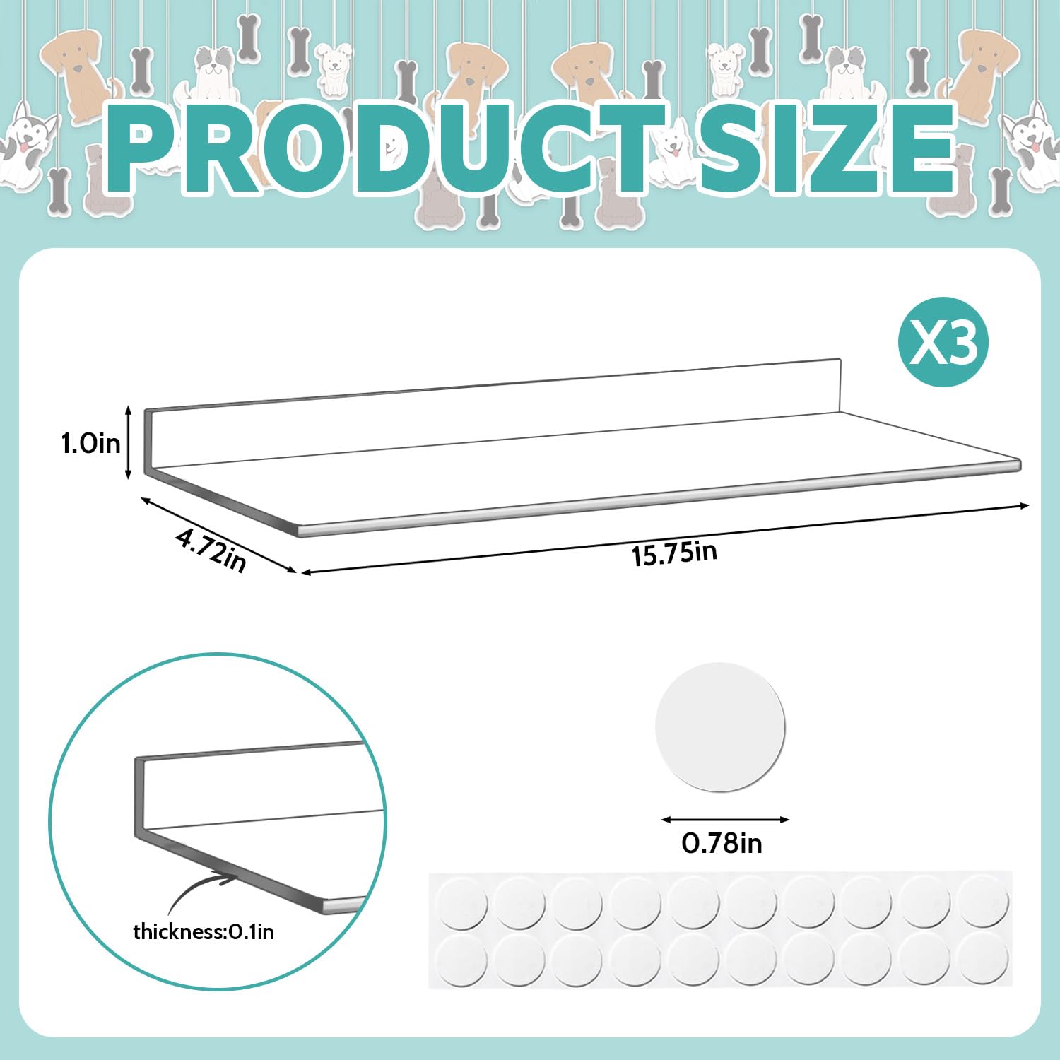 3 Pcs Window Sill Protector, Pet Window Guard,Transparent, Window Sill Cover, Protection from Dog and Cat Scratching Chewing Slobbering, Heavy Duty Scratch Shield