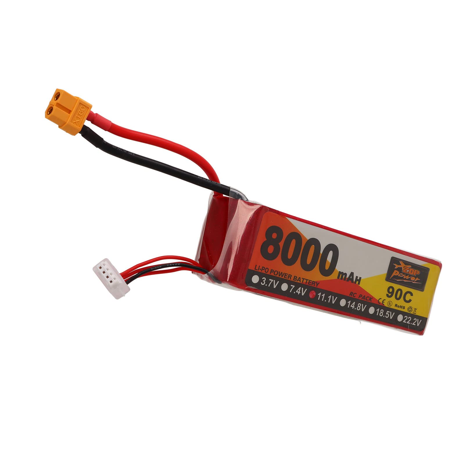 Fdit Batteria RC Lipo a Lunga Durata 8000mAh 11.1V 3S 90C Guscio Rigido per Camion Cisterna FPV Quadcopter