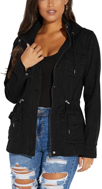 sexycherry Jackets for Women Casual Long Sleeve Stylish Coats Full Zip Up