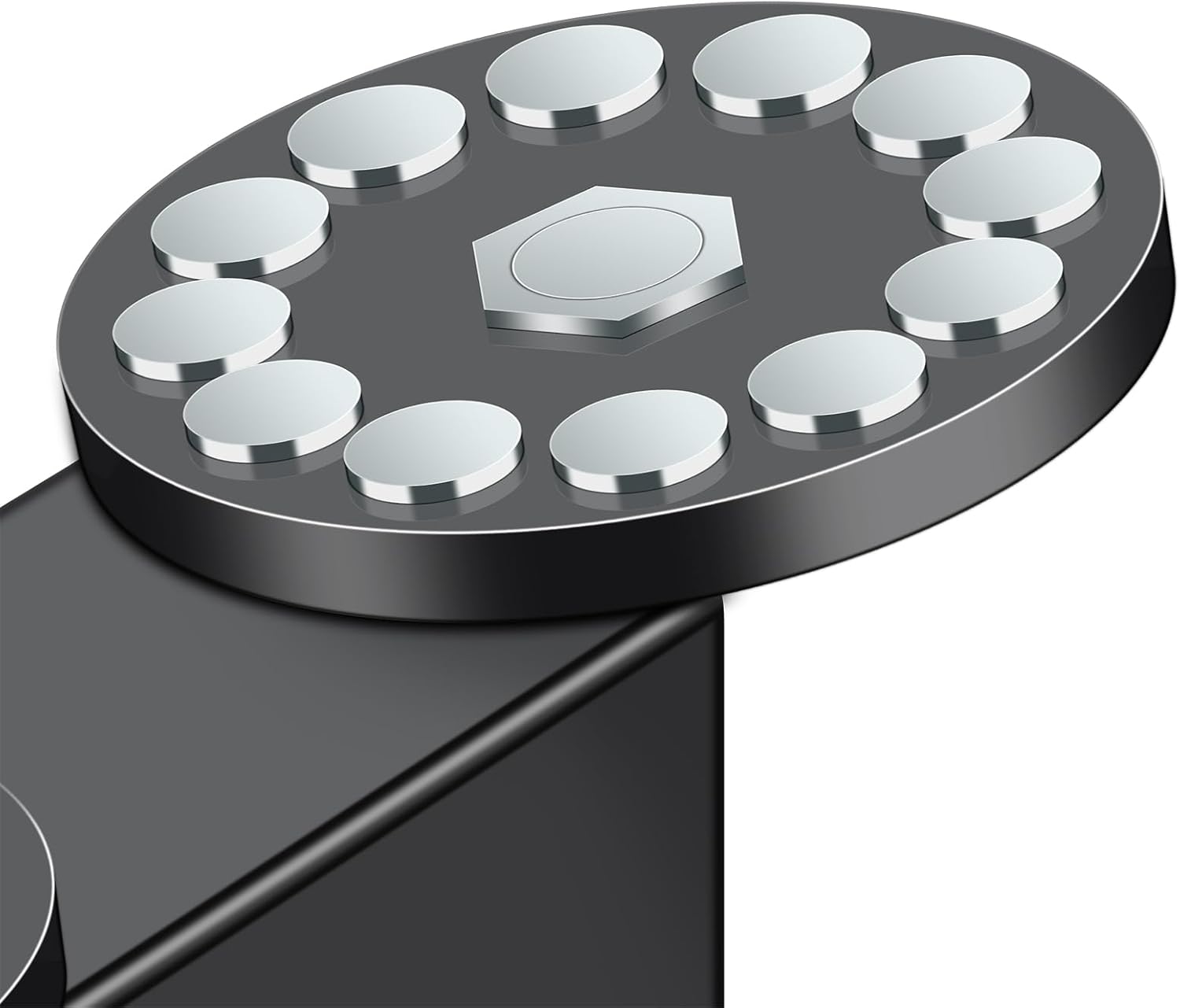 RIGIDON 2PCS Universal Magnetic Light Bar Base, Strong Magnet Mount Brackets for SUV ATV Off Road Truck LED Work Light Fog Light Roof Light Bar(Model C)