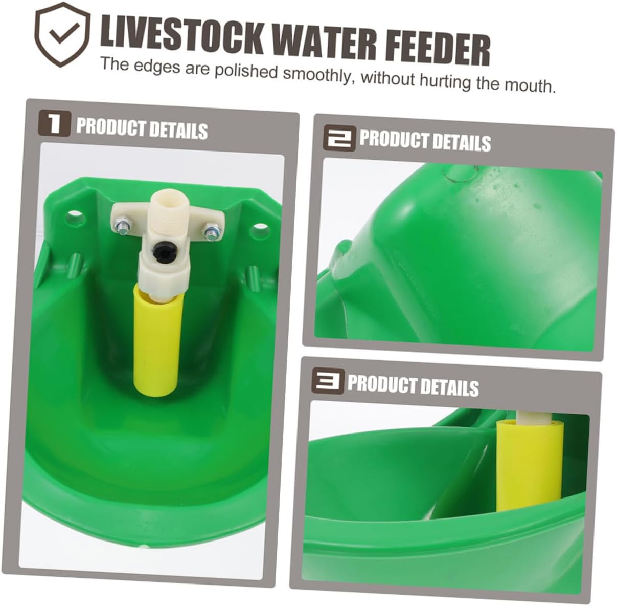 2pcs Plastic Drinking Bowl for Sheep Automatic Water Dish Pet Bowl Equipment Sturdy Leakproof