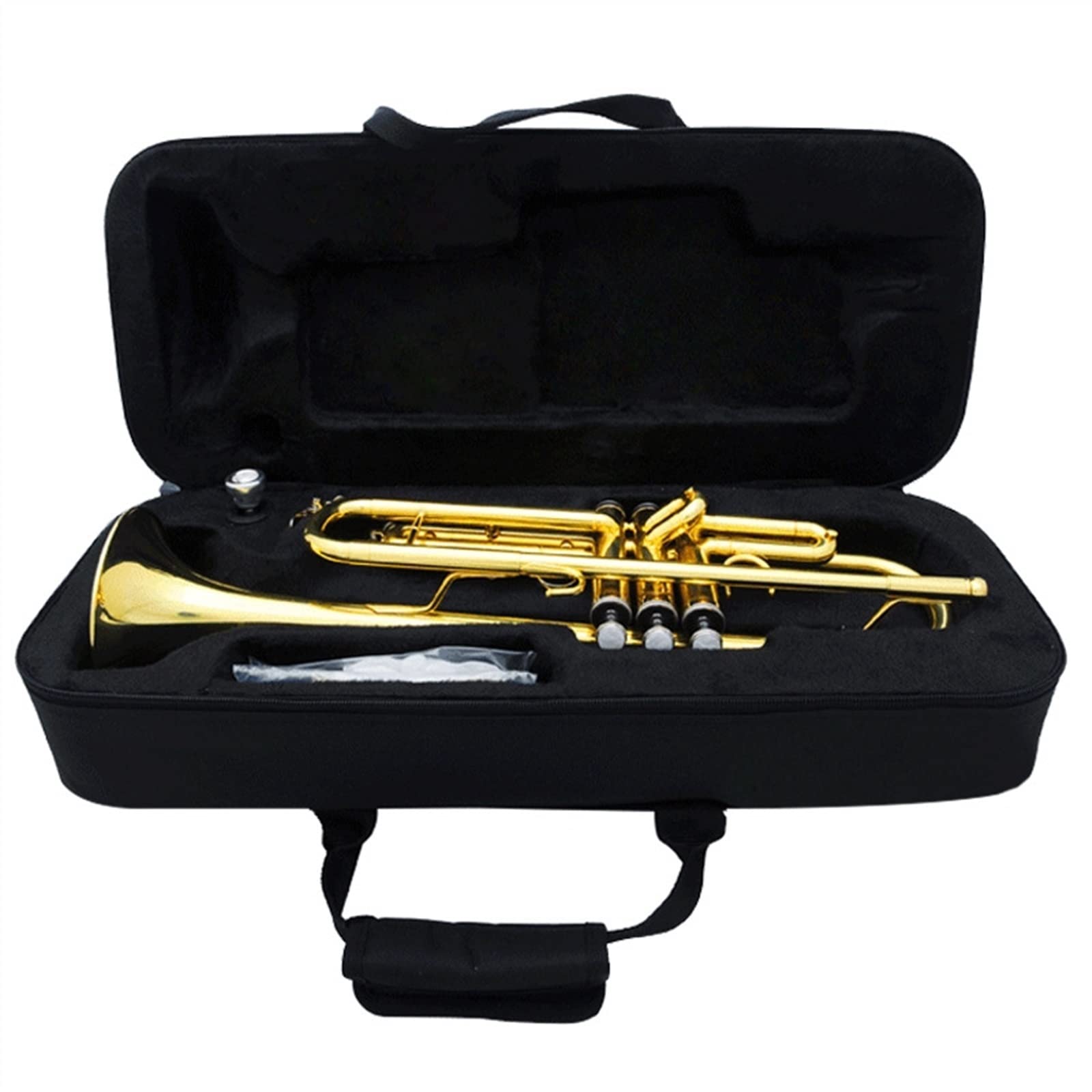 TSTS Gold/Silver Tromba Standard per Principianti Tromba in Si Bemolle Corpo in Ottone con Bocchino 7C Tromba Studente (Color : 01)