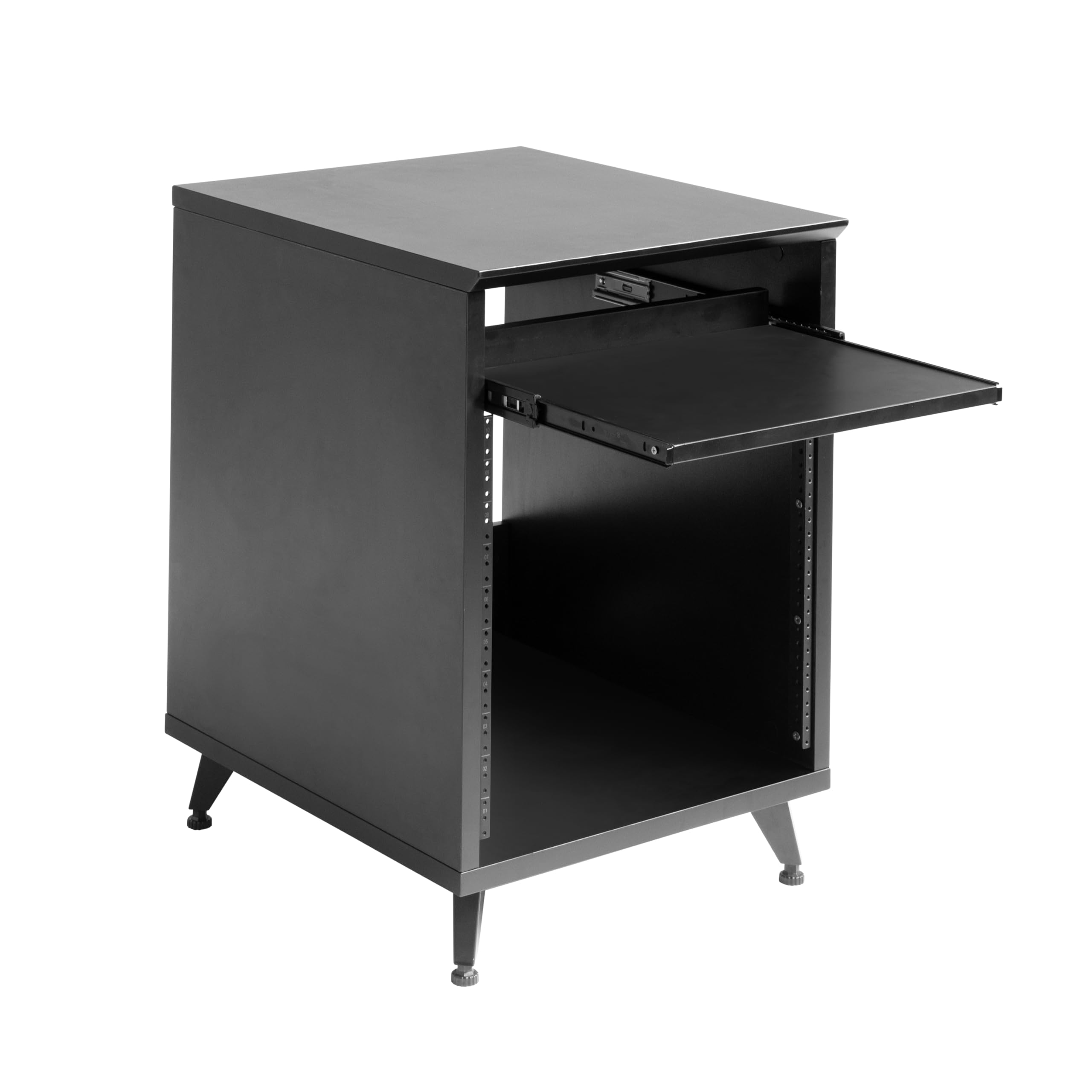 Gator Frameworks Elite Furniture Series 10U Studio-Rack-Tisch | Schwarz | (GFW-ELITEDESKRK-BLK)