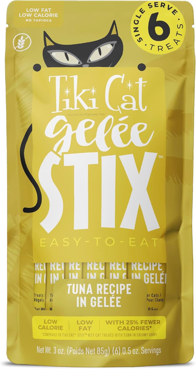 Tiki Cat Stix Gelee Wet Cat Treats, Tuna, 3 oz. Pouch