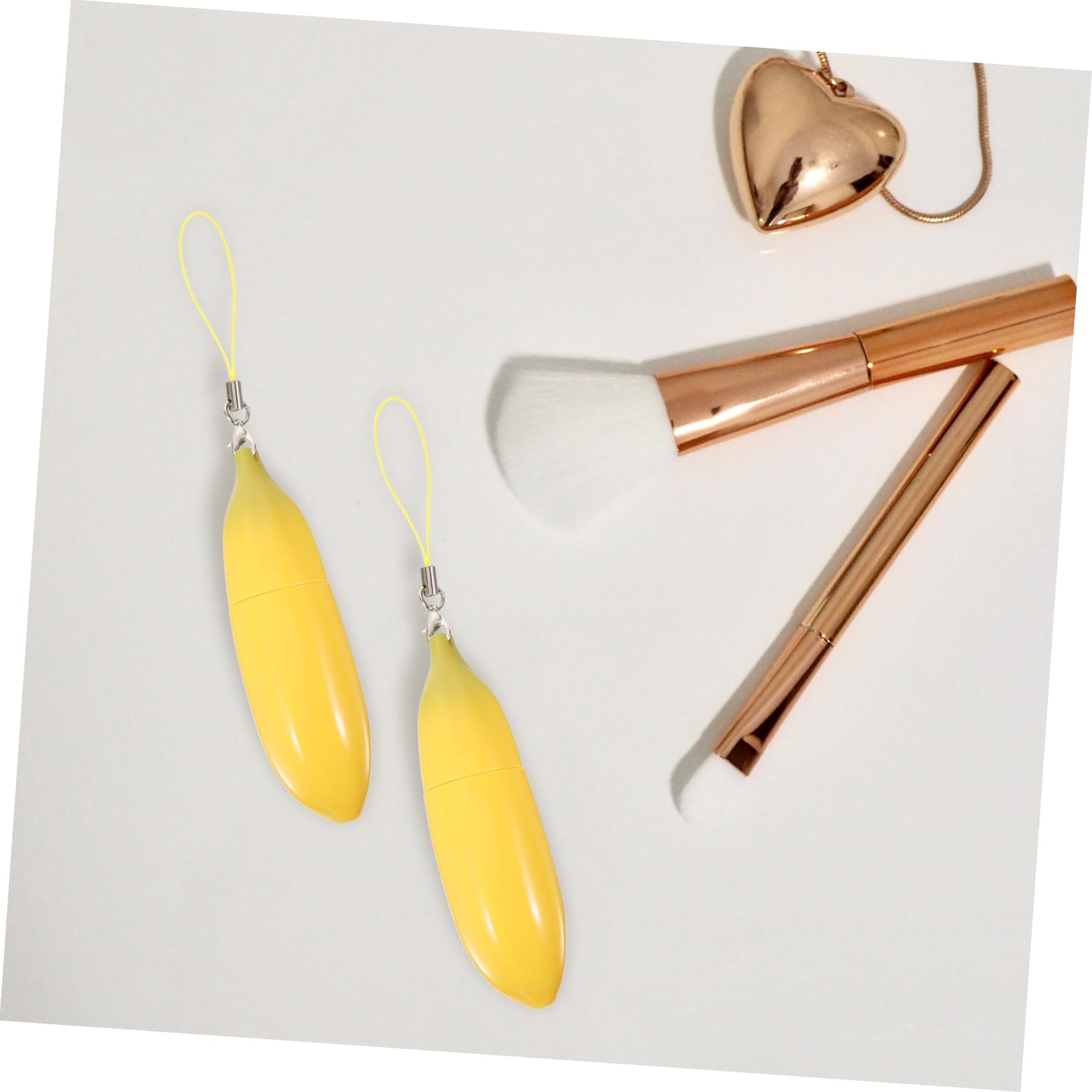 PACKOVE Tubo De Labial Vacío Diseño De Banana Para Gloss Labial Contenedores Rellenables De Cosméticos Para Para Diy 6 Piezas X 4