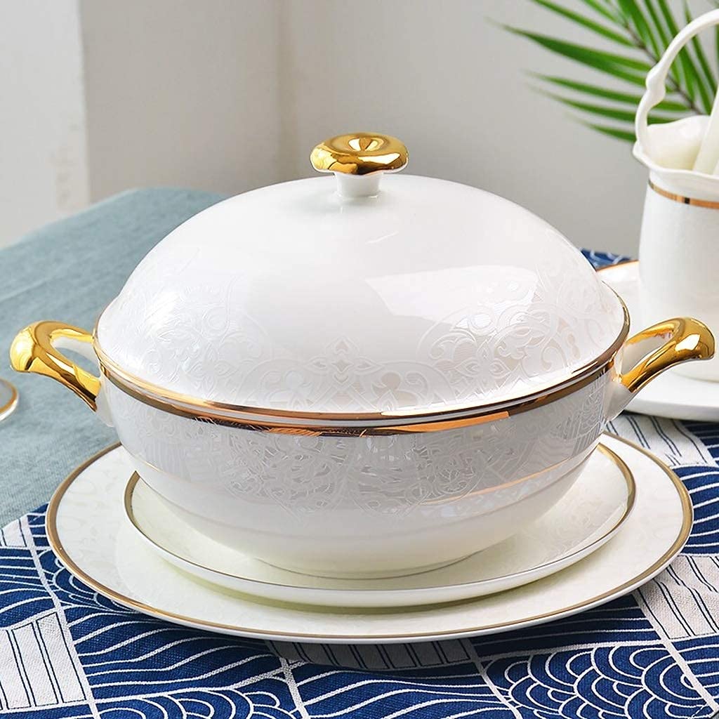 Keramikgeschirr Set mit 30/50-teilig,Schale/Schale/Löffel|Keramikgeschirrsets,Water Cloud Porzellan Kombinationsset,50tlg (50tlg.)