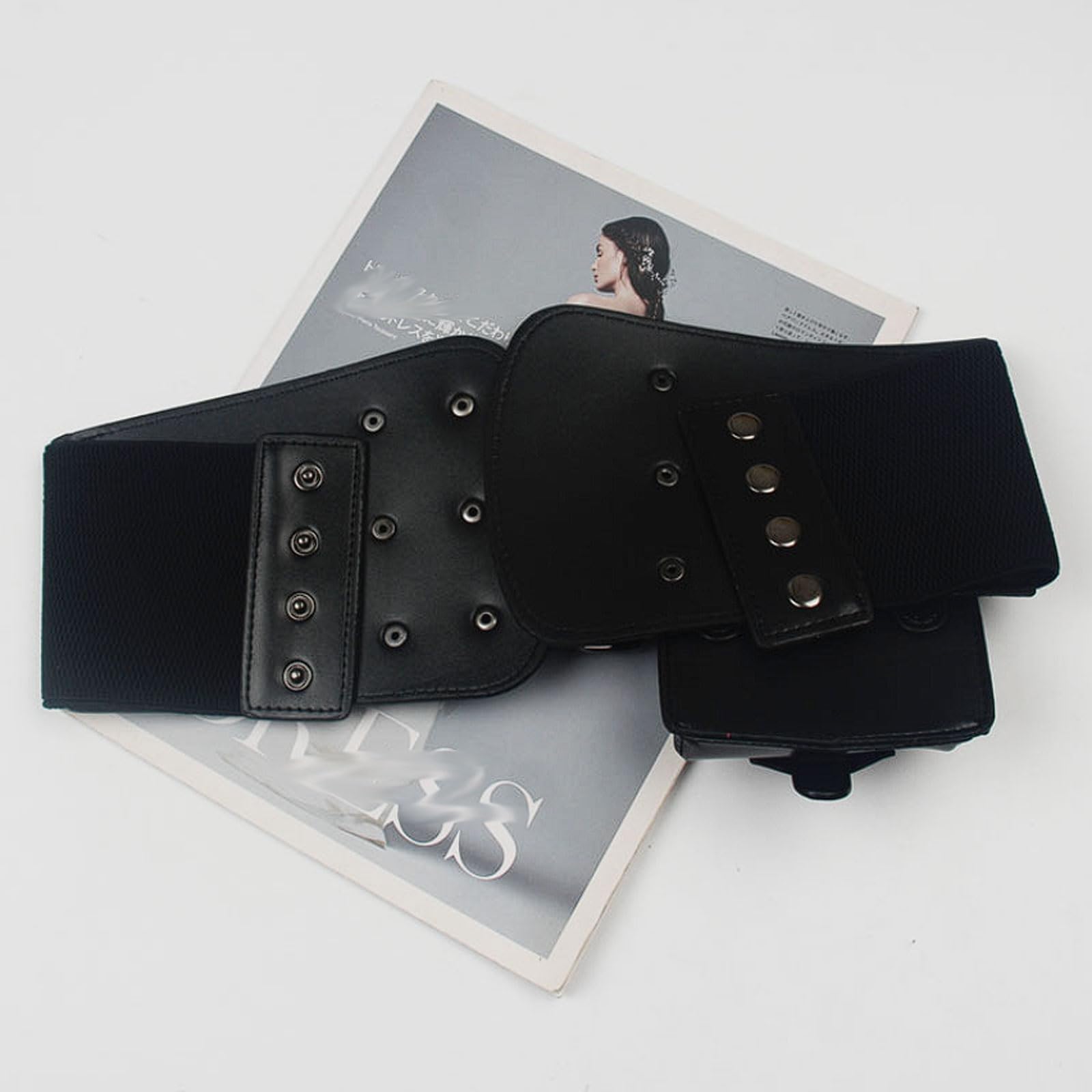 esmen Ceinture décorative for femme, ceinture en similicuir PU for robes, costumes, t-shirts, corset réglable Mains libres