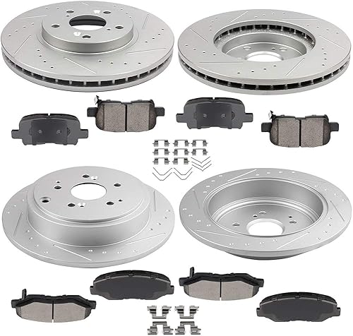 Miniatura 36 de SCITOO Kit de freno delantero Rotores de freno delantero y pastillas de freno de cerámica para 08-16 para Chrysler Town & Country, 08-16 para Dodge