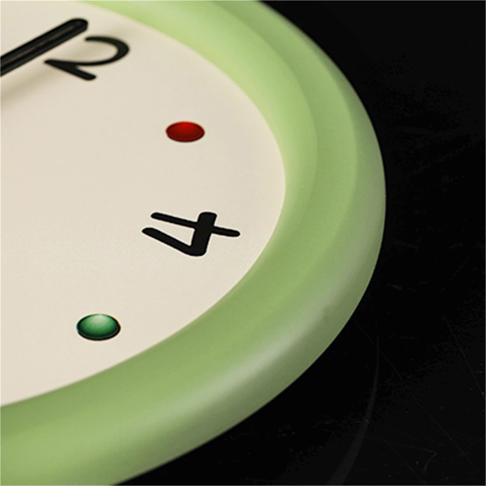 Cucina Orologio da parete in stile crema, funzionamento silenzioso, alimentato a batteria, versatile arredamento for la casa Decorazioni per interni(Green)