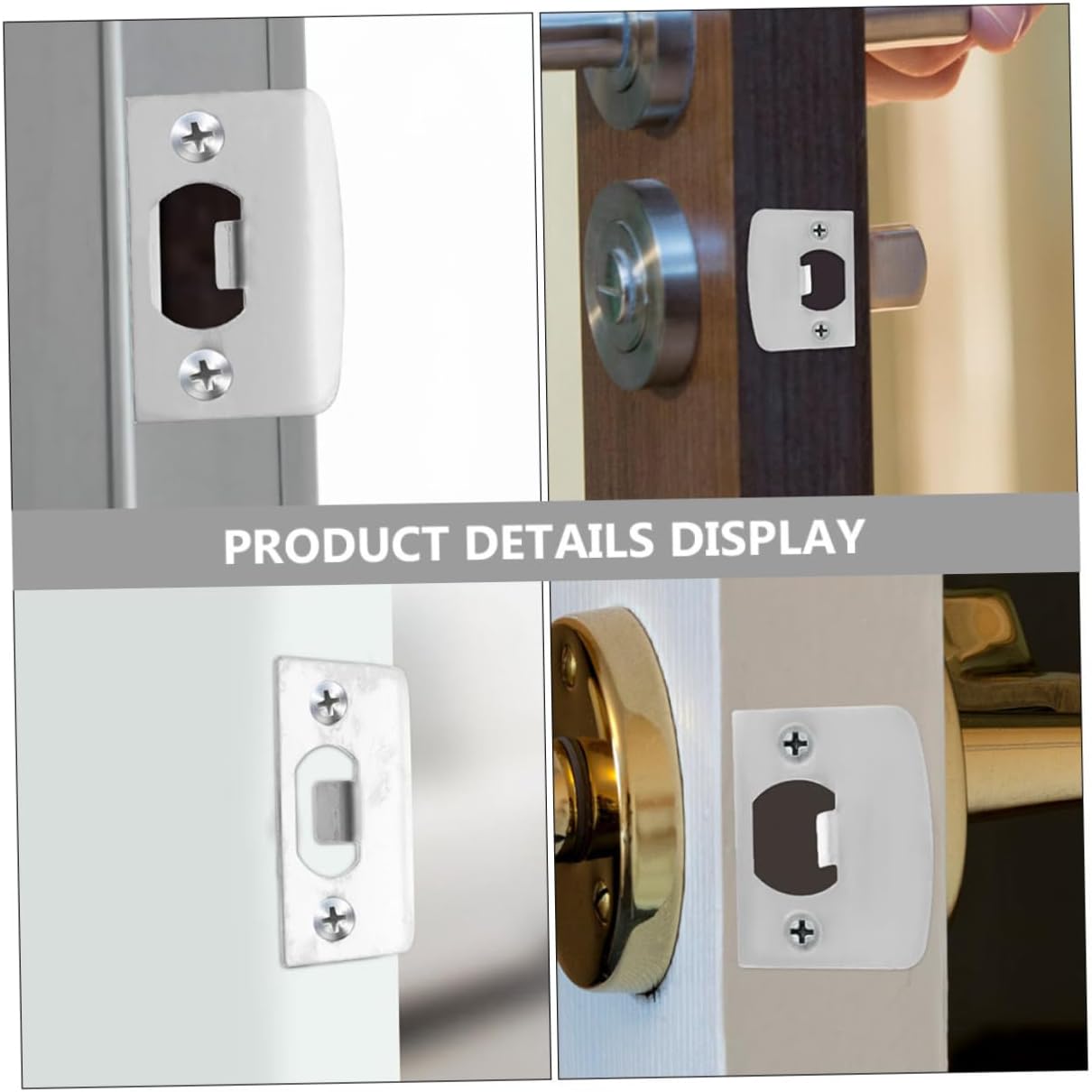 TEHAUX 20pcs Door Strike Plates for Enhanced Security Deadbolt Latch Reinforcement for Front Doors Easy to Install Fits