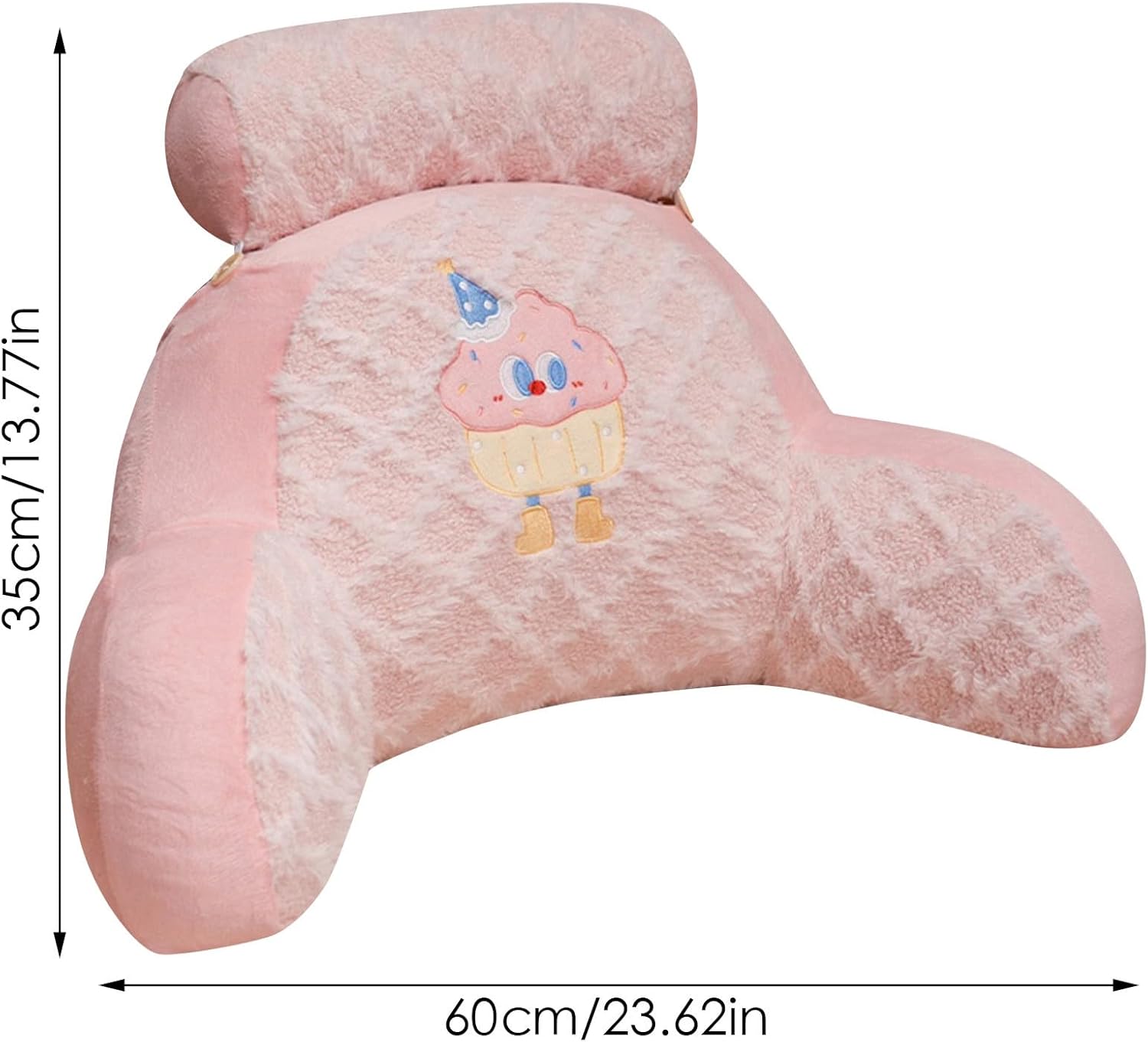 ベッドとソファ用の腰部サポート枕。取り外して洗えるカバー付きの大型バッククッション。座ったり読書したりするのに快適なソファと椅子の枕