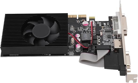 Computer Graphics Cards,GT730 4GB GDDR3 128Bit Graphics Card Video Card Low Profile Graphics Card with Cooling Fan PCIe 2.0 16X Gaming Graphics Card for Wins 10 11