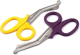 AAPROTOOLS Set of 2 (Yellow Purple) Trauma Paramedic EMT Shears Scissors 7.5