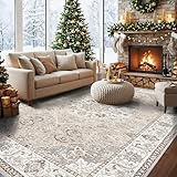 10x14 Washable Vintage Area Rug - Large Rugs for Living...