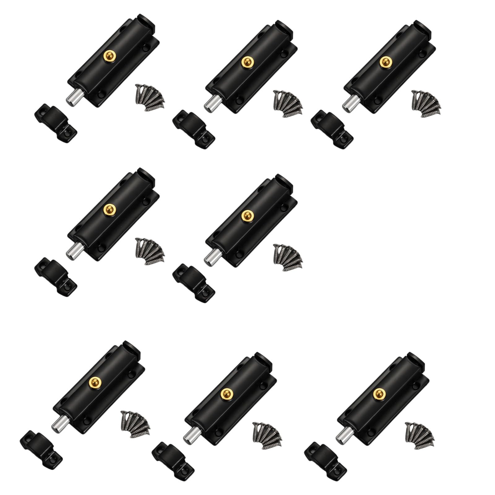 8Pcs Thickened Automatic Door Bolt, Security Spring Latches with Button Mechanism for Interior Doors & Cabinets Automatic Spring Latches Button