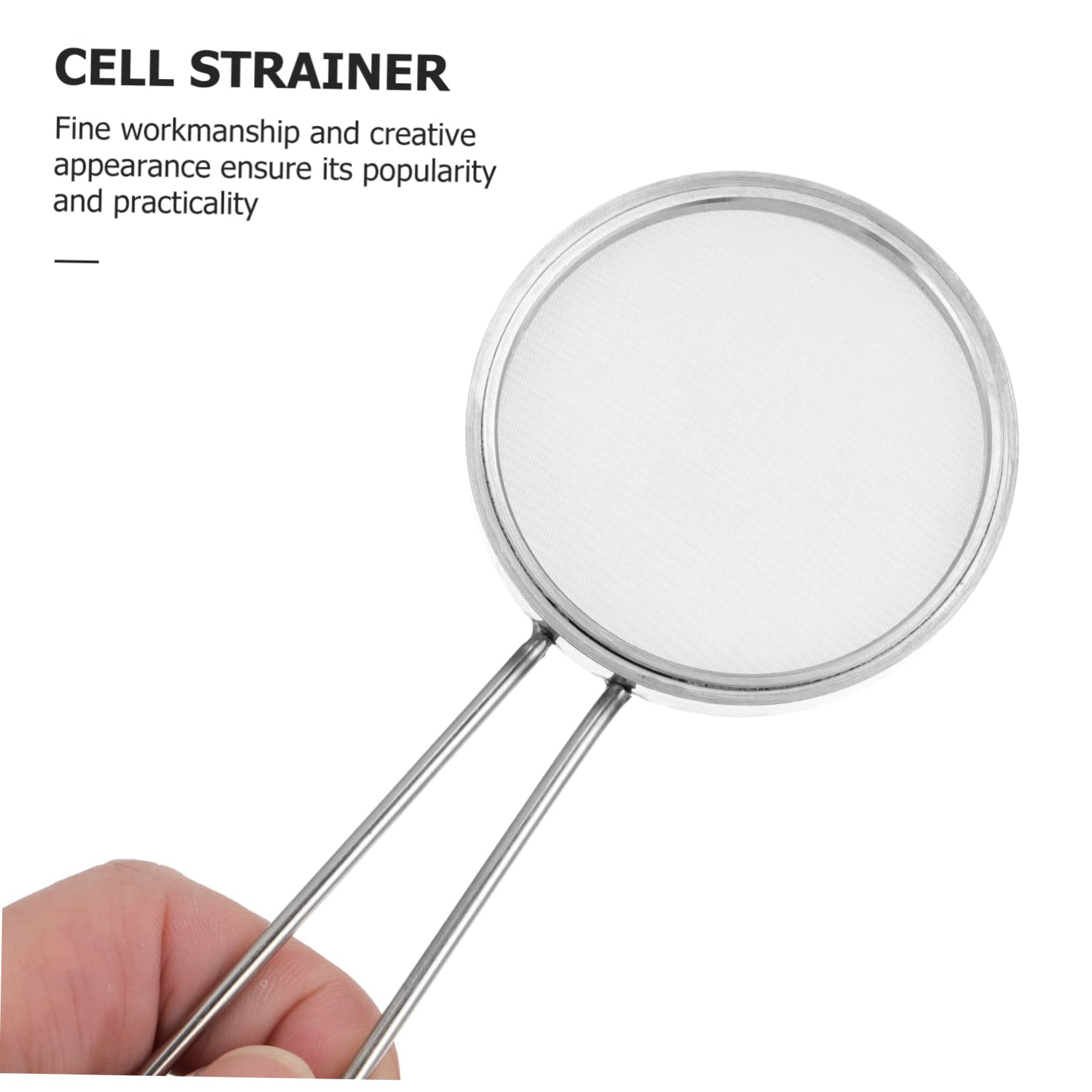 MUSISALY 200 Cell Sieve Fine Mesh Colander Mesh Cell Strainer Test Sieve Standard Cell Strainer Fine Sieve Strainer Cell Strainer for Cytometry Experiment Mesh Filter Stainless Steel Silver