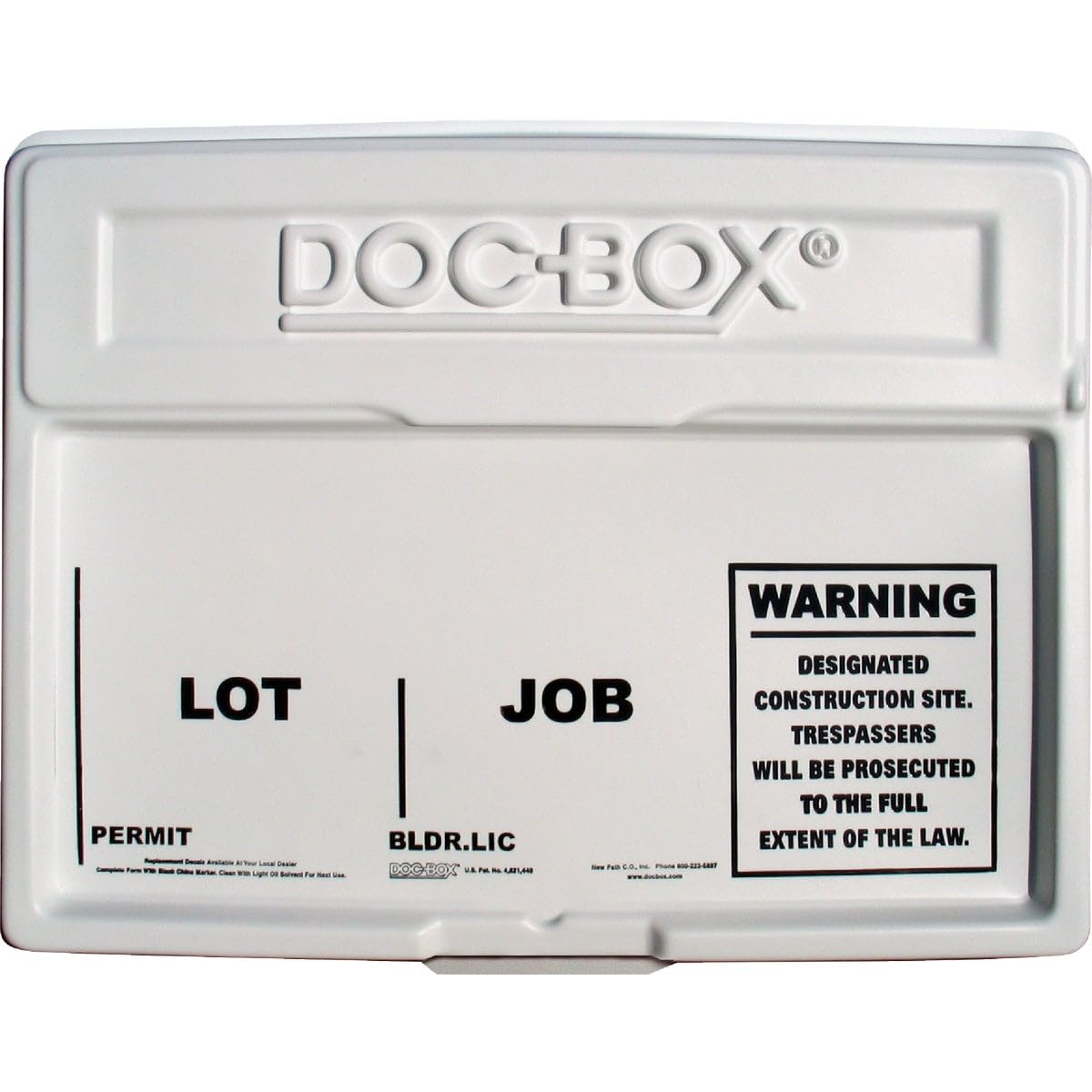 Permit Posting Box White 10102