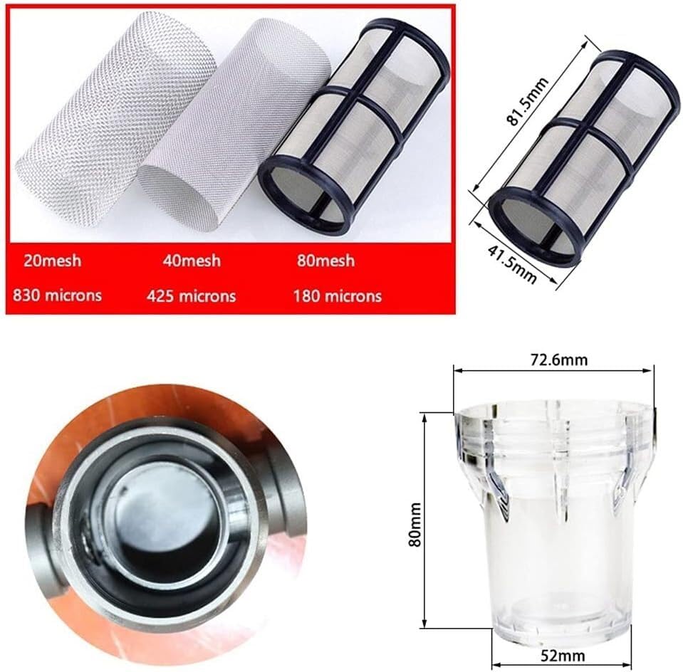 Filtro de agua con malla de plástico 0.75 pulgadas 40 Mesh miniatura 3