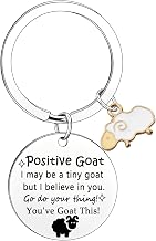 Funny Goat Keyring Goats Themed Gifts for Goats Lovers Birthday Gift | Positive Goat Keyring Goats Lovers Gifts Emotional Support Goat Gifts for Family Coworkers Friends Animal Lover Gift