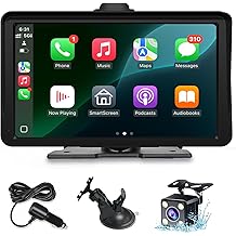 Apple Carplay Screen for Car, 7" HD Portable Wireless Apple Carplay &amp; Android Auto Touchscreen, with 1080P Backup Camera, Car Play Screen Tablet, GPS Navigation/Mirror Link/Bluetooth/FM/Voice Control