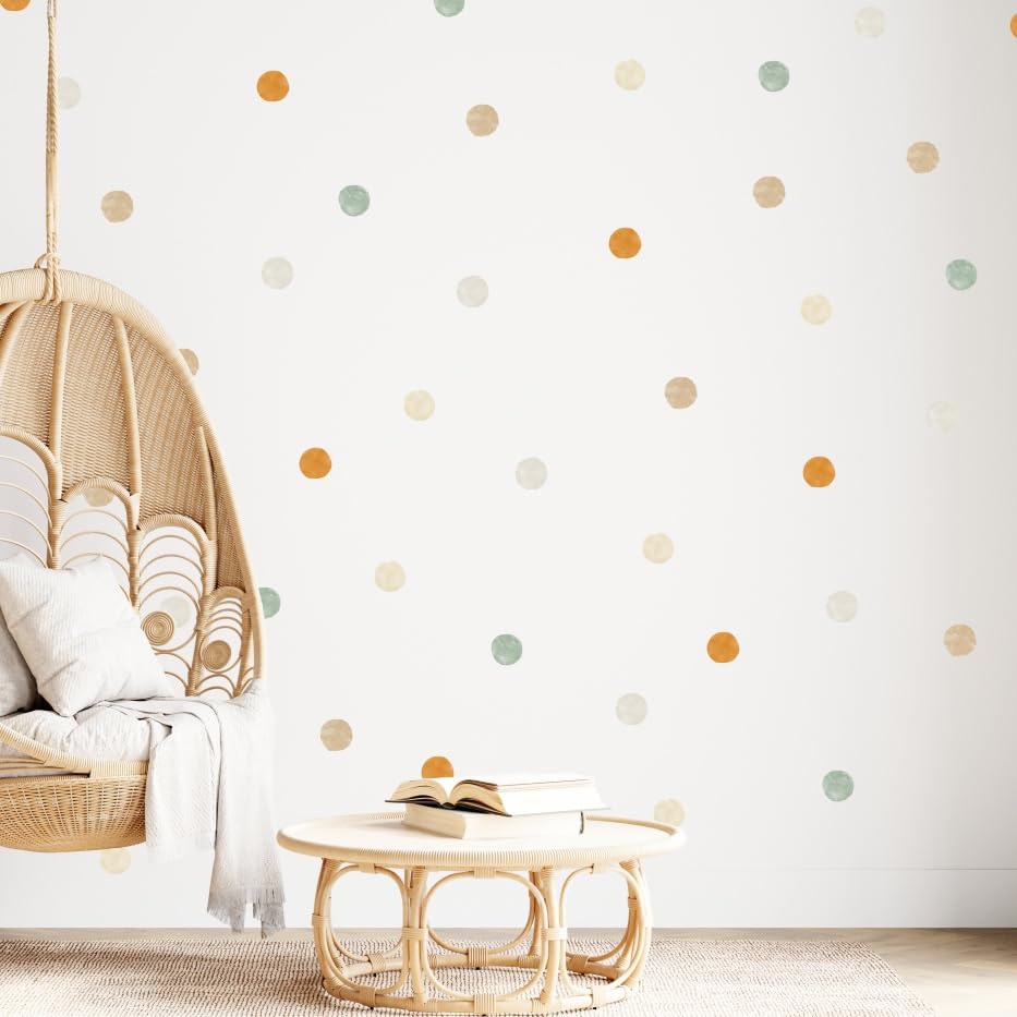 Autocollants muraux pois aquarelle TamTamTu x45 pour chambre enfant