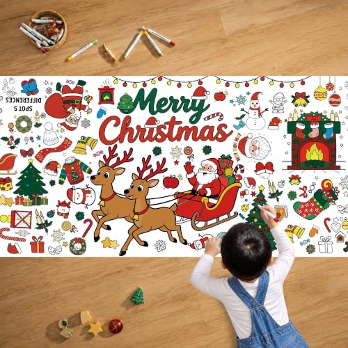 Christmas Crafts for Kids - Christmas Giant Coloring Poster/Tablecloth - image 1