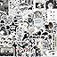 50 Pieces Vintage Aesthetic Stickers Set Cute Waterproof Vinyl Graffiti ...