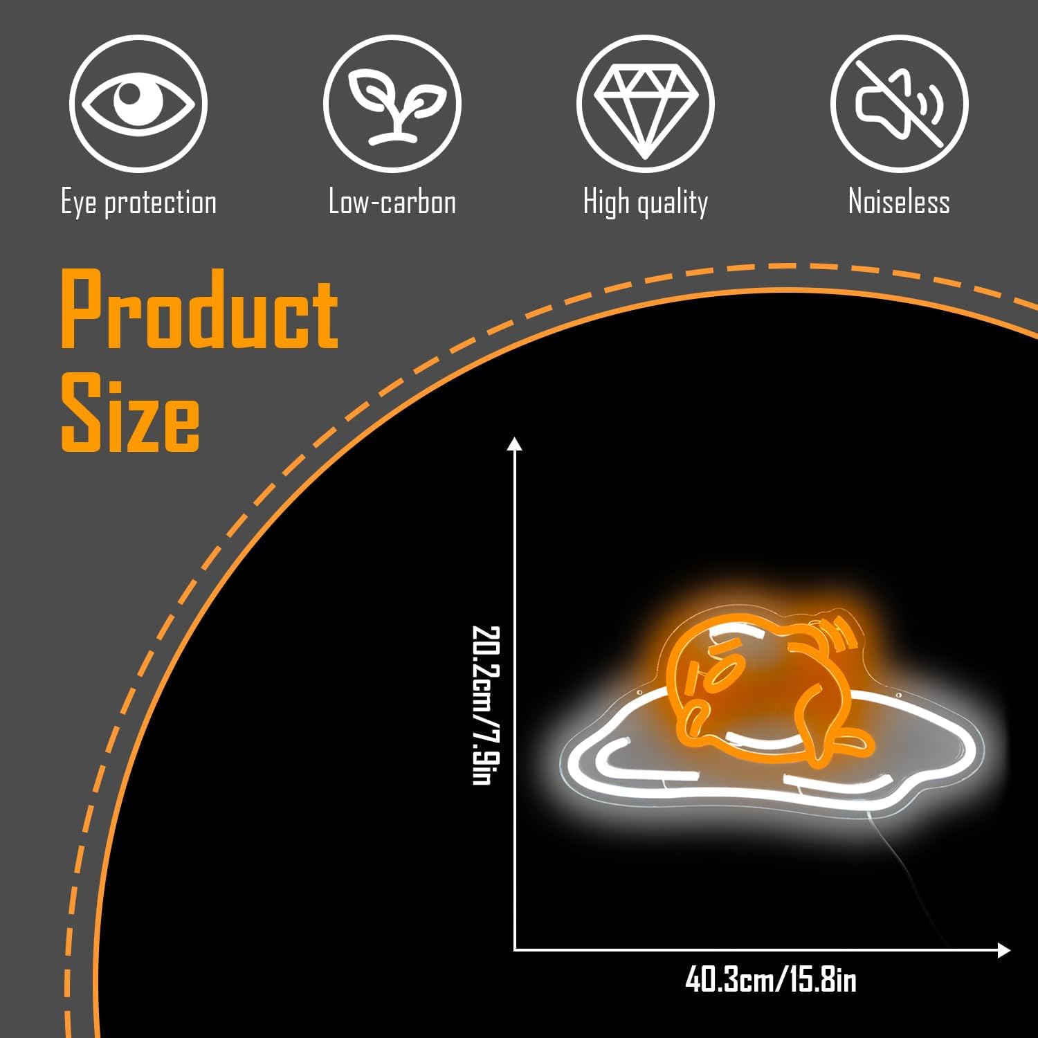 Animal Neon Sign Japanese Lazy Egg Neon Sign for Wall Decor Dimmable Anime Led Light Sign Kawaii Neon Light Sign Cute Light Up Sign for Bedroom Game Room Kids Teens Birthday Gifts Cinsyarn - Image 5