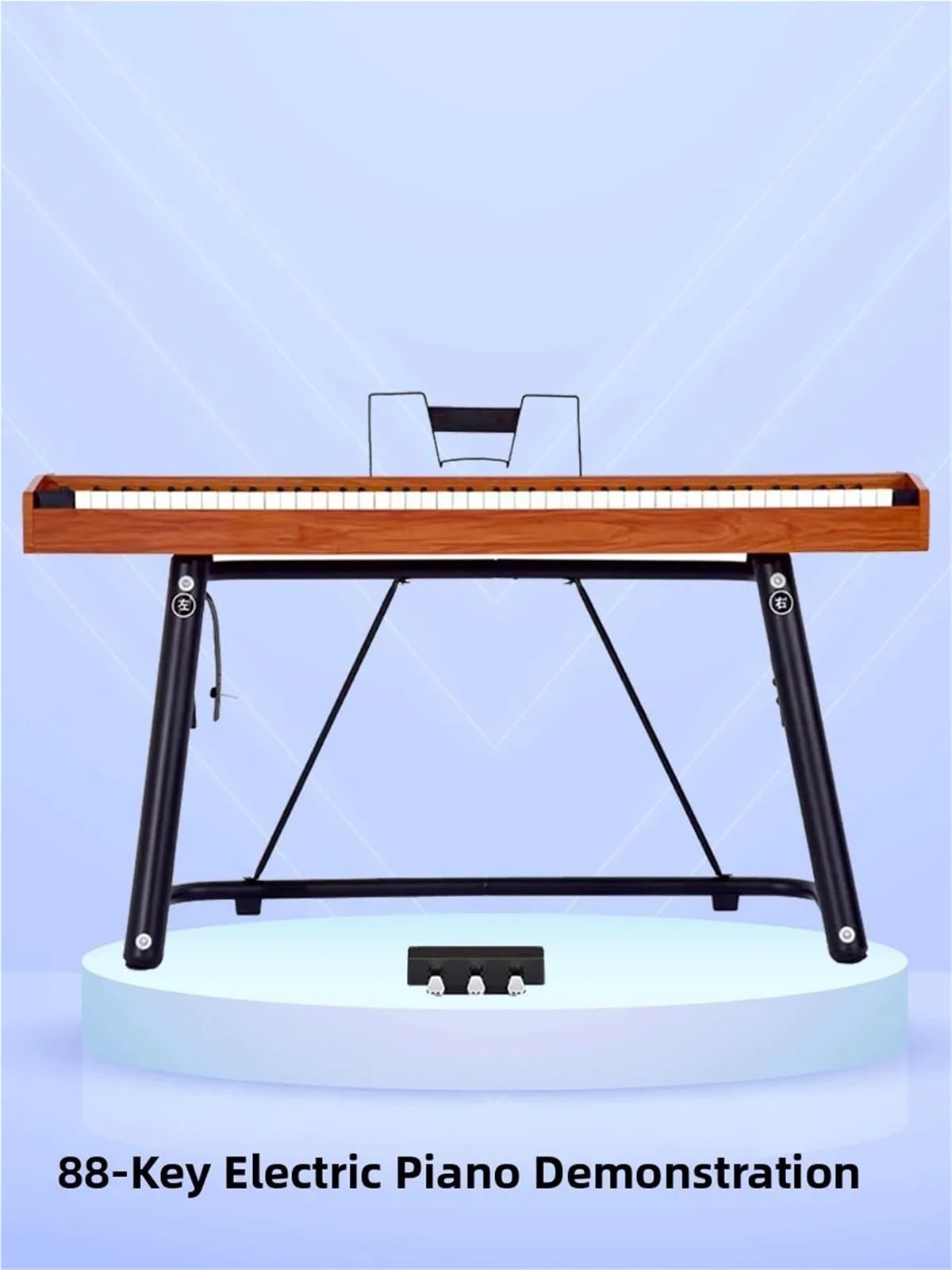Soporte Piano Soporte metálico en forma de U for piano, teclado y órgano electrónico. Accesorios disponibles for instrumentos musicales uso doméstico(Black)