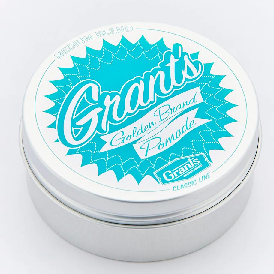 grantsgoldenbrand  MEDIUM BLEND POMADE グランツゴールデンブランド ミディアムブレンドポマード (120g) 【×3個セット】 Amazon | ポマード 整髪料 Grants Golden Brand グランツゴールデン