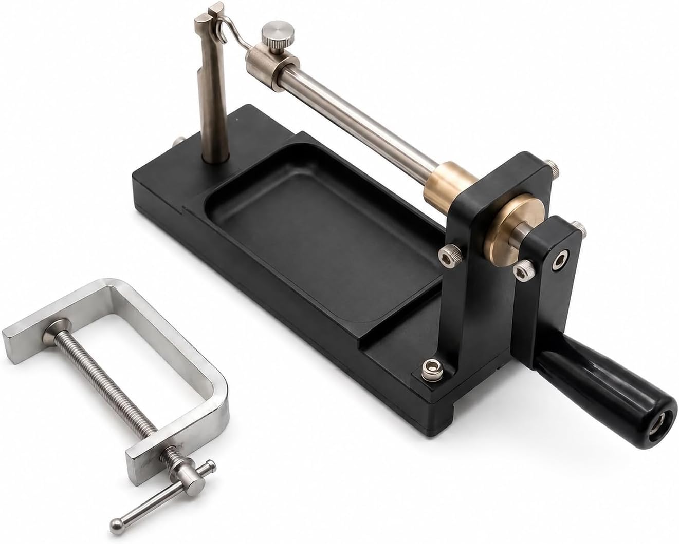Kit d'outils de pêche multifonction avec pince de bureau, bobine de ligne et mandrin de fixation de mouche pour matériel de pêche à faire soi-même