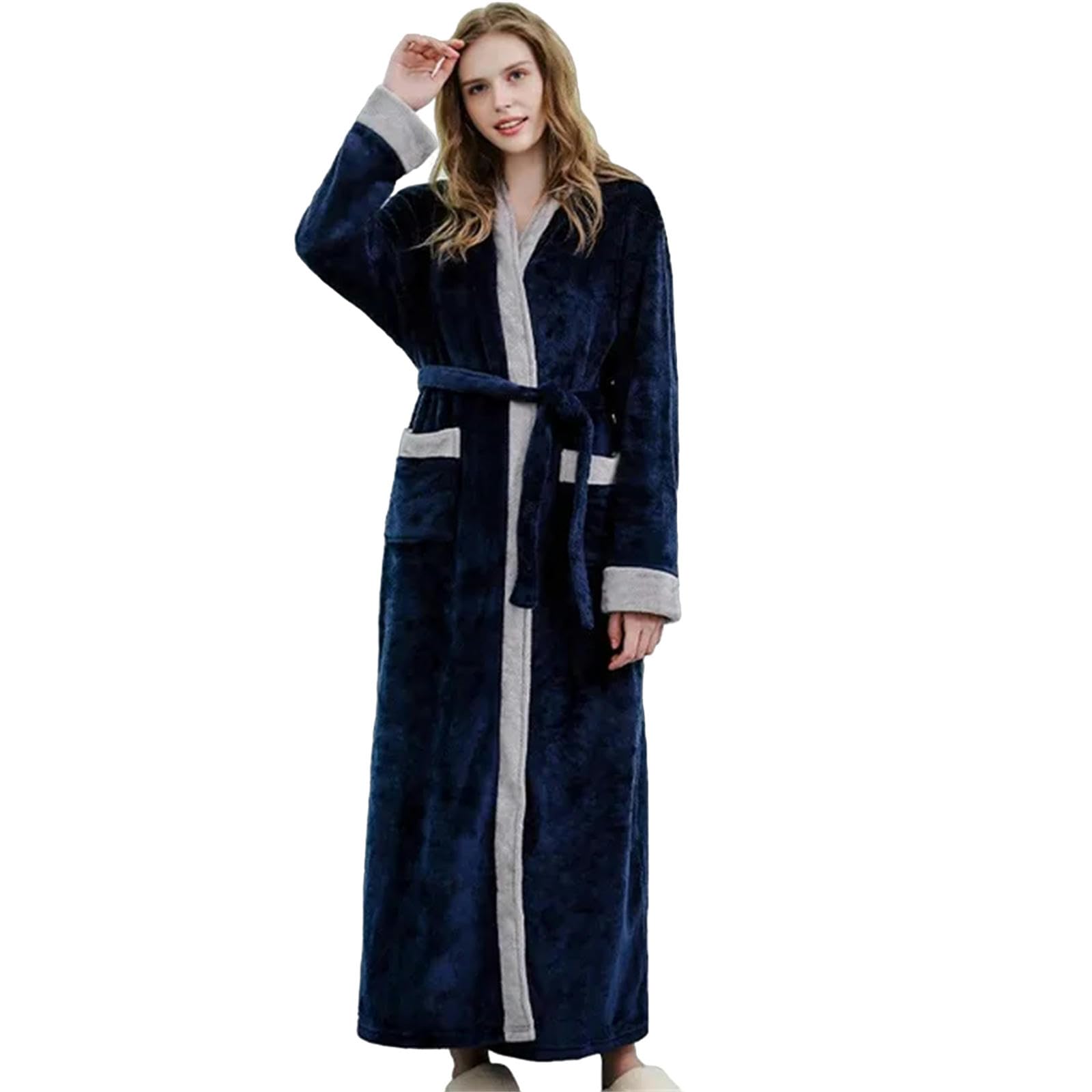 MdybF Zestawy piżam dla kobiet zima damska flanelowa długa gruba koszula nocna odzież domowa jesień zima koszula nocna plus size bielizna nocna