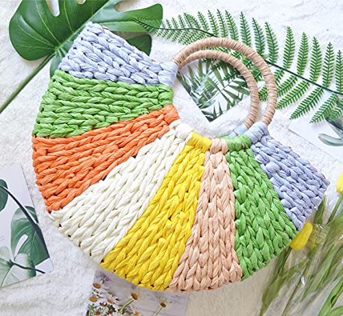 Bolso Tote de algodón tejido a mano para mujer miniatura 6