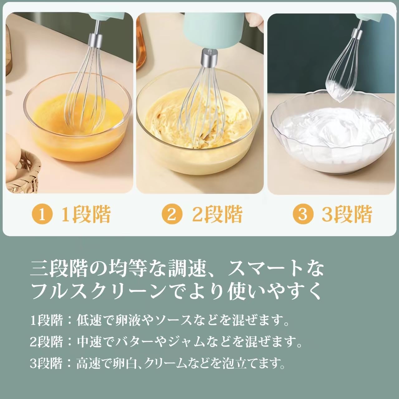 Amazon | ノーブランド品ハンドミキサー泡だて器マルチスティック