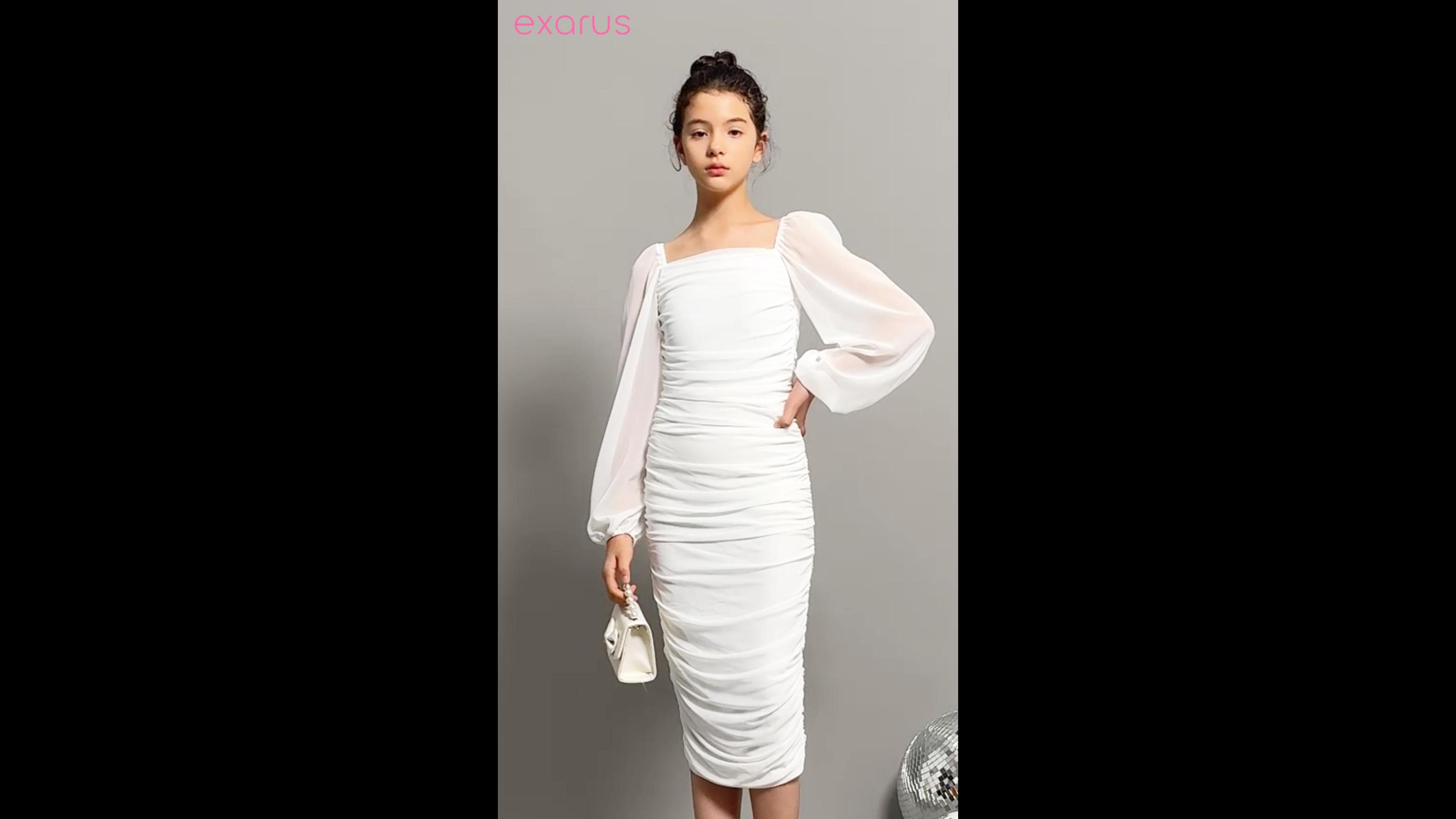long sleeve bodycon dresses for juniors MODA NOVA Velvet Bodycon Dress for Juniors's V Neck Long Sleeves Ruched  Split Midi Dresses