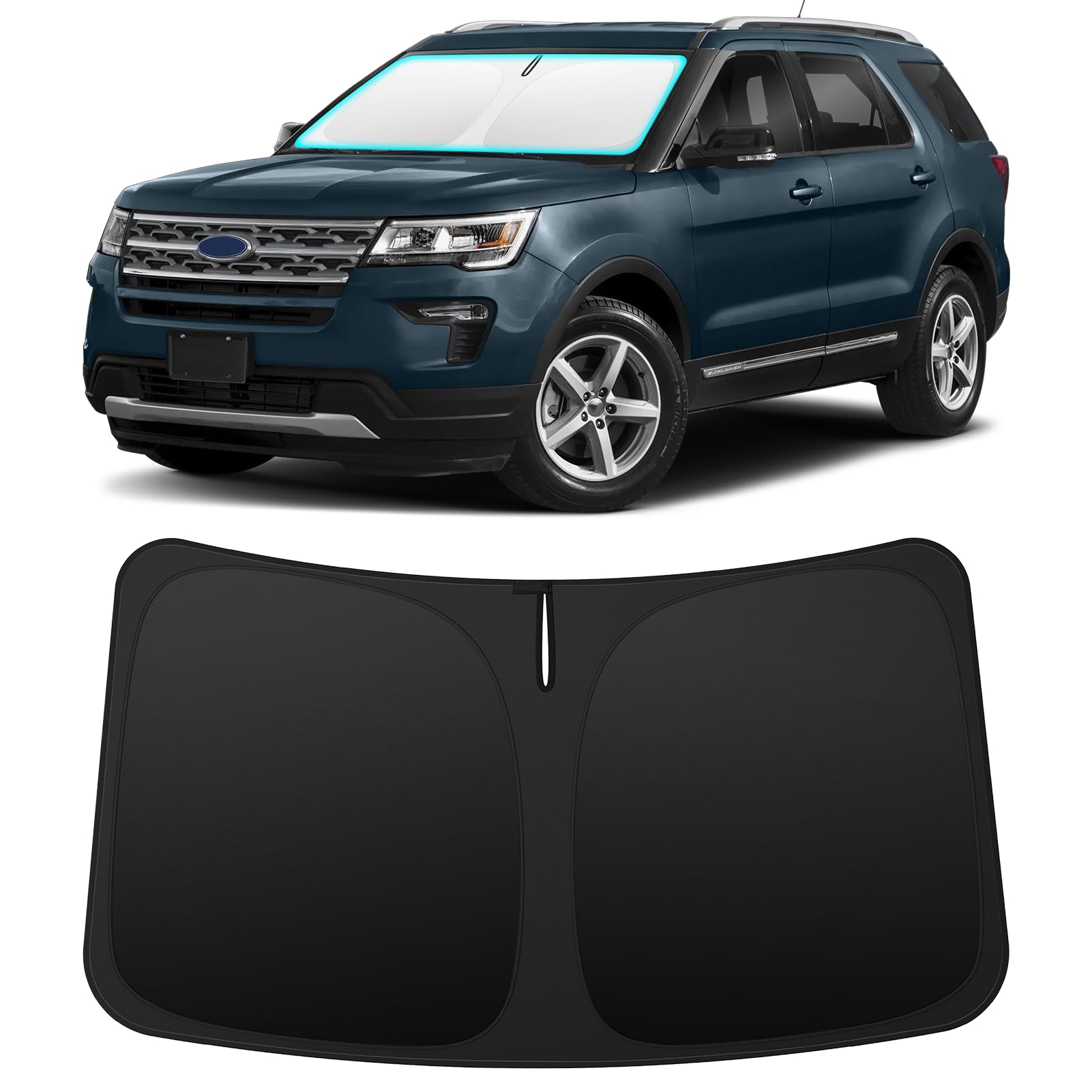 INSAUTO Custom Fit Windshield Sun Shade for Ford Explorer 2011-2019