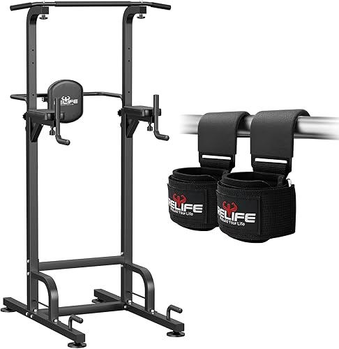 RELIFE Power Tower - Ganchos para levantamiento de pesas para hombres y mujeres