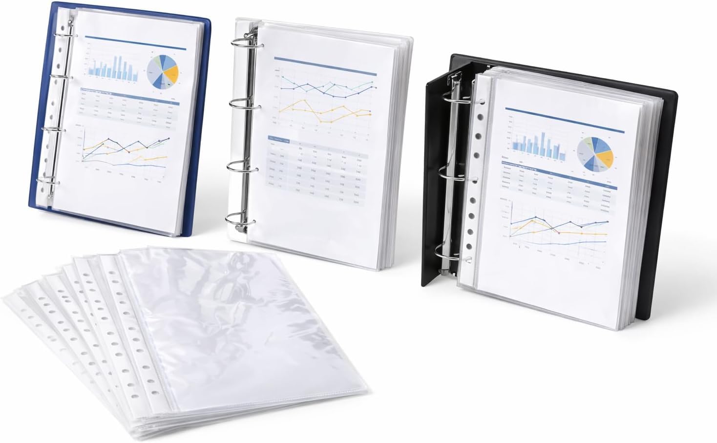 Buste Forate A4 Trasparenti Lucide - Buste Porta Documenti Liscia Antiriflesso a Foratura Universale per Raccoglitori ad Anelli - Spessore Medio, Formato 22x30 cm + OMAGGIO Penna Touch Dodici® (1000)