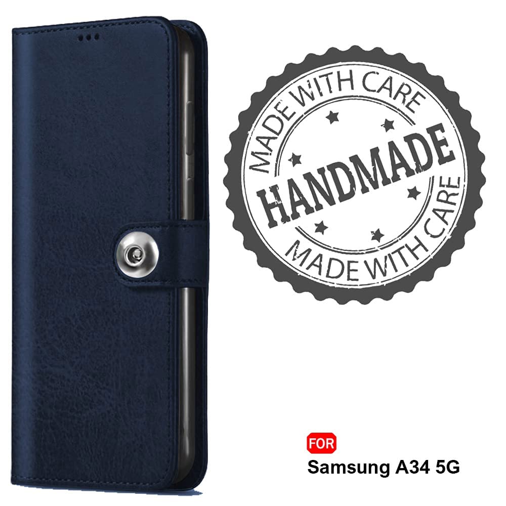 Samsung Galaxy A34 Flip Cover - Leather Style Case -9 Samsung Galaxy A34 Flip Cover - Leather Style Case -9