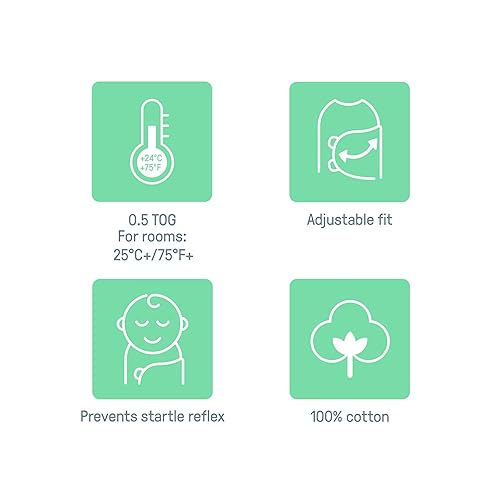 Miniatura 2 de SwaddleMe by Ingenuity Original Swaddle, tamaño pequeño/mediano, 0-3 meses, paquete de 2 - Dino Tracks Pistas de Dino,Puntos y rayas grises