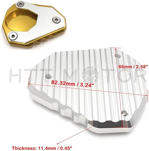 Miniatura 7 de SMT - Placa de soporte lateral para Kickstand extendida Pad Enlarg para Kawasaki Versys 650 2015-2018