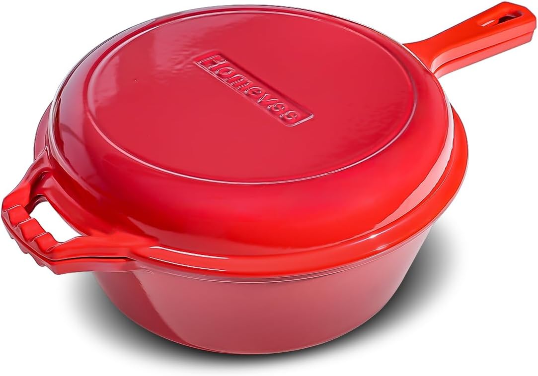 HomeVSS Enameled Cast Iron Double Dutch Oven