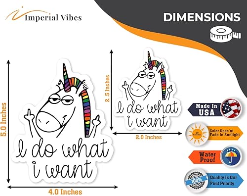 Miniatura 7 de Imperial Vibes  Paquete de 2 calcomanías divertidas para parachoques de 5 pulgadas y 25 pulgadas de alto para automóvil camión camioneta SUV ventana