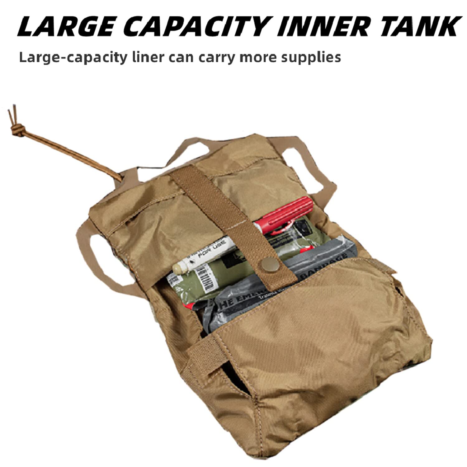 Taktyczna torba wojskowa MOLLE Apteczka pierwszej pomocy Survival Outdoor Hunting Emergency Camping Hiking Medical (kolor: BP-87-BLK)