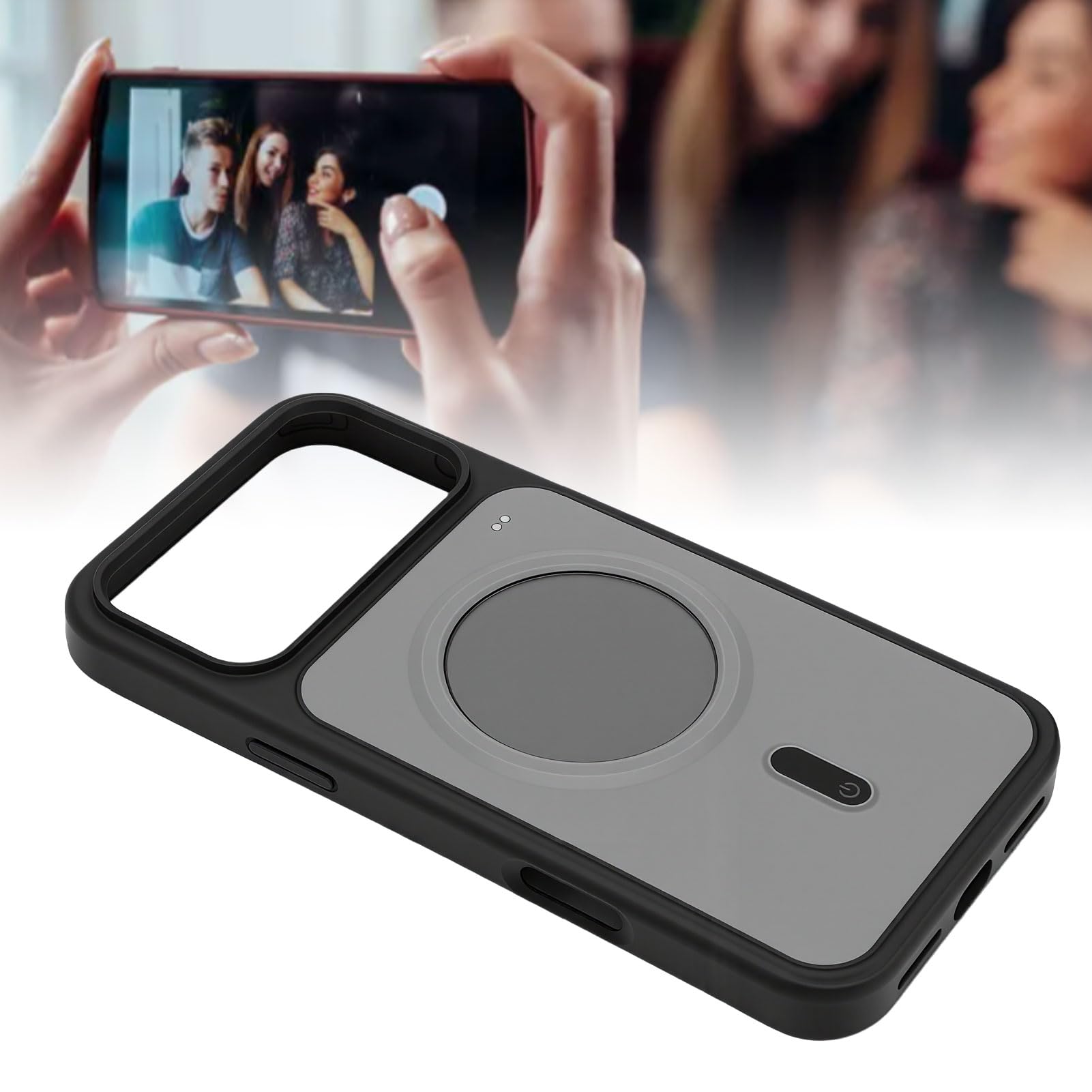 Funda para Teléfono con Pantalla Inteligente, Pantalla HD de 1.85 Pulgadas Sincronización con Música y Clima, para 17 Pro MAX