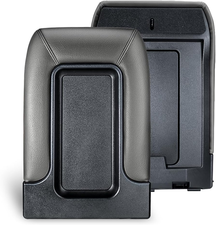 Carrep Center Console Lid, Car Interior Accessories Armrest Console Lid Replacement, OEM Style, Compatible with 1999-2007 Silverado Suburban Tahoe Sierra (924-835, Black)