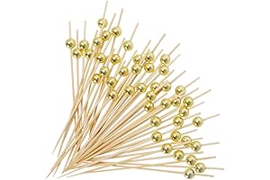 100PCS Fancy Toothpicks for Appetizers, Gold Cocktail Picks for Party Decoration, Appetizer...
