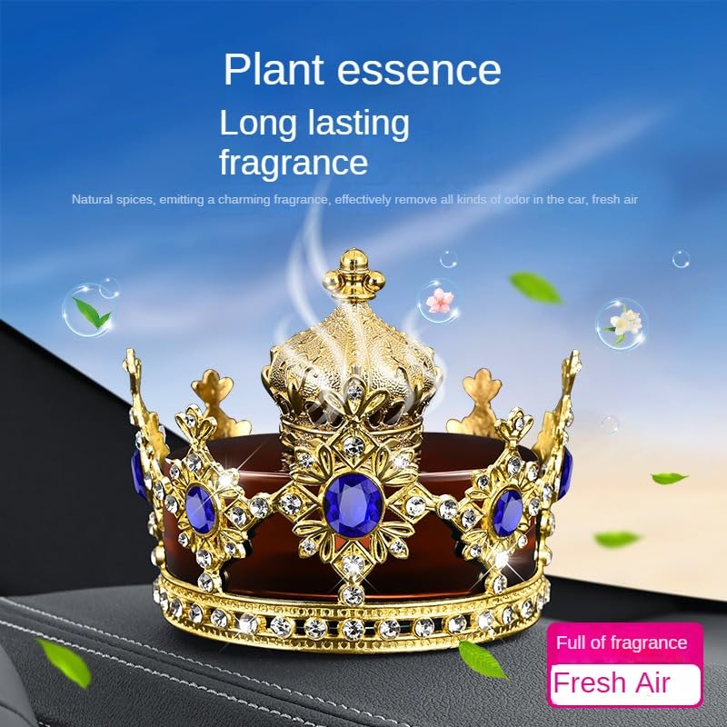 WASTROYAL Crown-Shaped Car Air Freshener: Elegant Design, Long