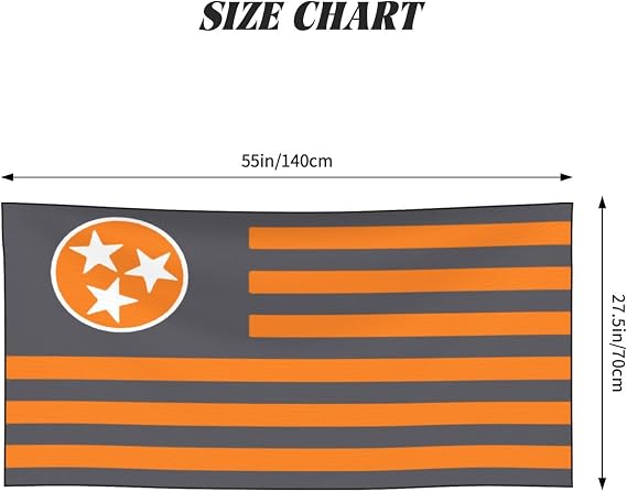 Tennessee Tri-Star Beach Towel 27.5 x 55 Inches - Quick Dry Sand-Free Towels | Lightweight & Compact for Travel | Oversized Pool Towel for Adults, Summer, Vacation